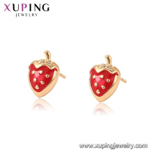 96946 xuping fashion gold plated stud strawberry earings for women